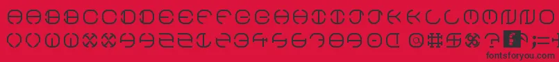 fuente South Circle – Fuentes Negras Sobre Fondo Rojo