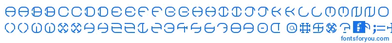 South Circle-Schriftart – Blaue Schriften