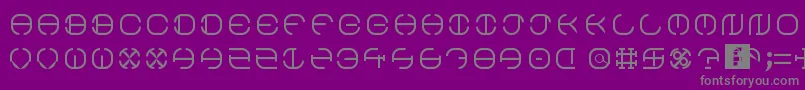 フォントSouth Circle – 紫の背景に灰色の文字