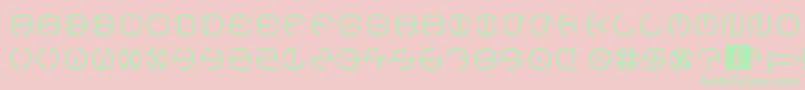 South Circle Font – Green Fonts on Pink Background