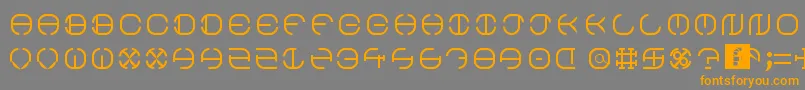 South Circle Font – Orange Fonts on Gray Background