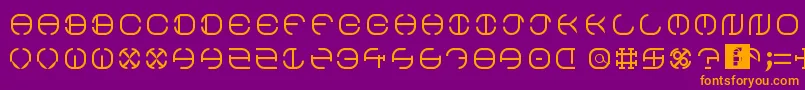 South Circle Font – Orange Fonts on Purple Background