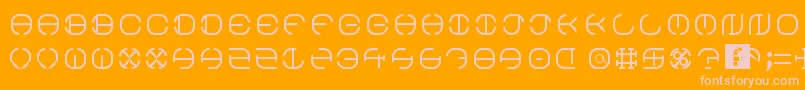 Шрифт South Circle – розовые шрифты на оранжевом фоне