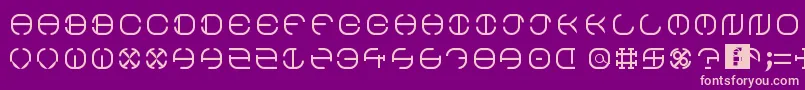 fuente South Circle – Fuentes Rosadas Sobre Fondo Morado