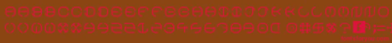 South Circle Font – Red Fonts on Brown Background