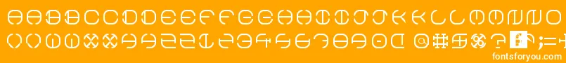 South Circle Font – White Fonts on Orange Background