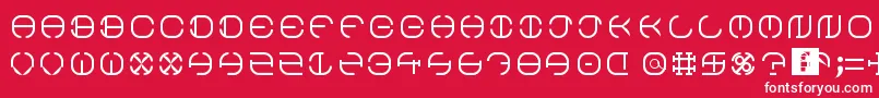 フォントSouth Circle – 赤い背景に白い文字