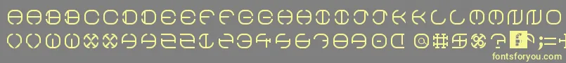 South Circle Font – Yellow Fonts on Gray Background