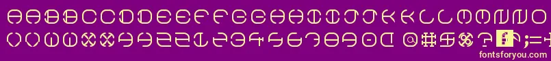 South Circleフォントについての詳細 フォントSouth Circle – 紫の背景に黄色のフォント