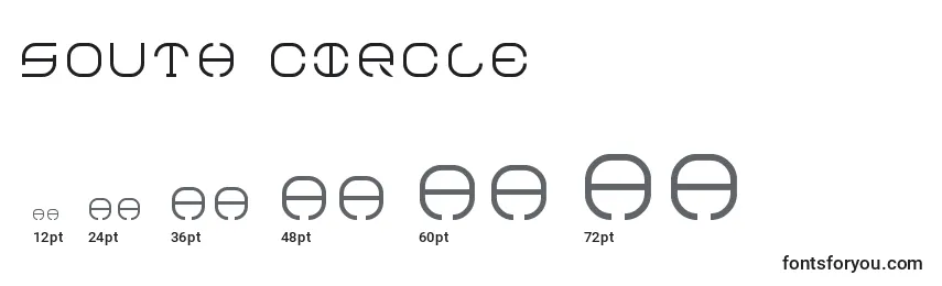 Размеры шрифта South Circle