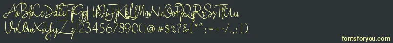 South Warks Font – Yellow Fonts on Black Background