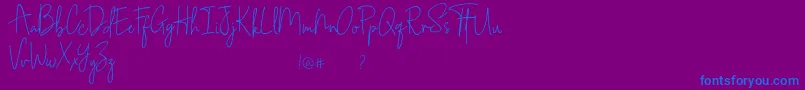 Шрифт Southampton – синие шрифты на фиолетовом фоне