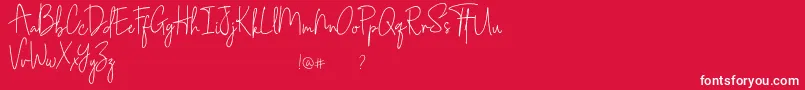 Southampton Font – White Fonts on Red Background