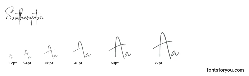 Tamaños de fuente Southampton (141493)