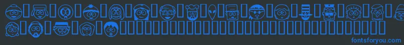 southbats Font – Blue Fonts on Black Background