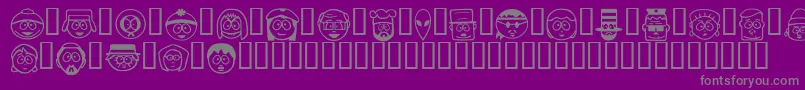 fuente southbats – Fuentes Grises Sobre Fondo Morado