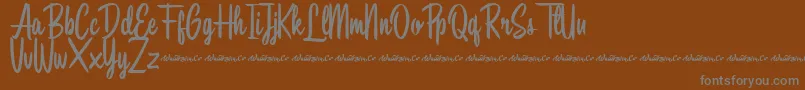 Southbeach Demo-Schriftart – Graue Schriften auf braunem Hintergrund