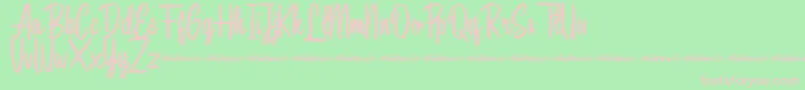 Czcionka Southbeach Demo – różowe czcionki na zielonym tle