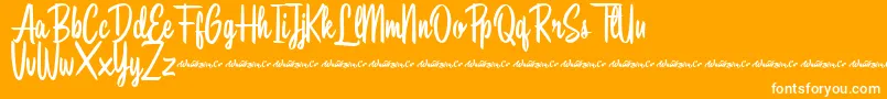 Southbeach Demo Font – White Fonts on Orange Background