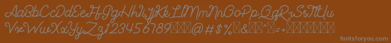 Southea   Personal Use-Schriftart – Graue Schriften auf braunem Hintergrund