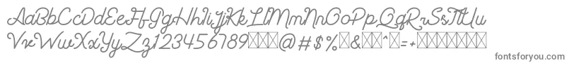 Southea   Personal Use-fontti – harmaat kirjasimet valkoisella taustalla