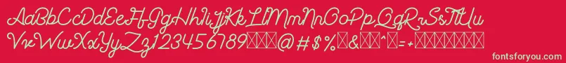 Southea   Personal Use Font – Green Fonts on Red Background