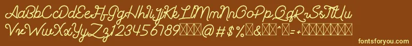 Southea   Personal Use Font – Yellow Fonts on Brown Background