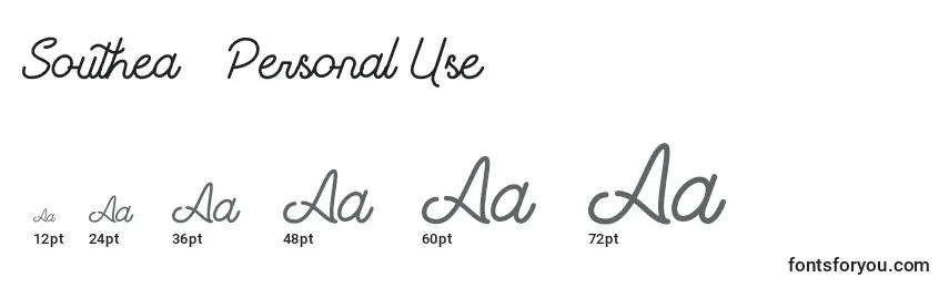 Southea   Personal Use Font Sizes