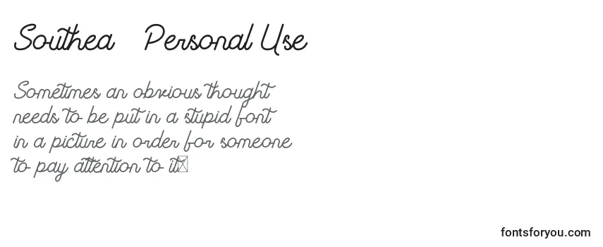 Review of the Southea   Personal Use Font