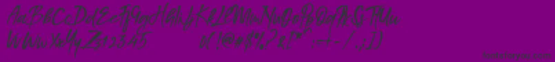 Southeast-Schriftart – Schwarze Schriften auf violettem Hintergrund