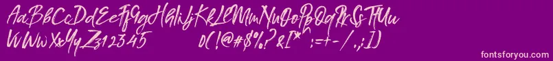 Southeast Font – Pink Fonts on Purple Background