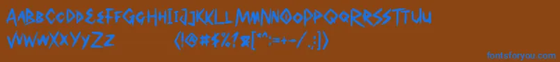 Southen Font – Blue Fonts on Brown Background