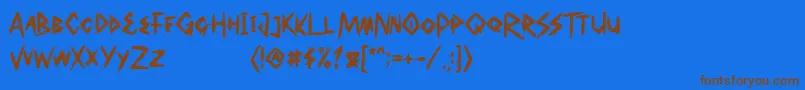 Southen Font – Brown Fonts on Blue Background