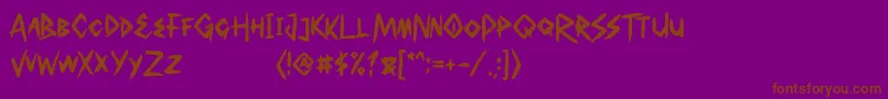 Southen Font – Brown Fonts on Purple Background