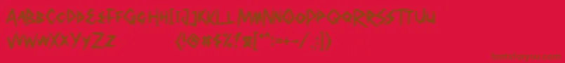Southen Font – Brown Fonts on Red Background