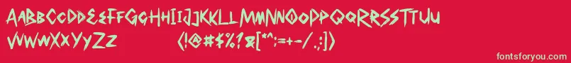 Southen Font – Green Fonts on Red Background