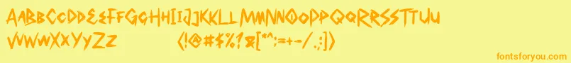 Southen Font – Orange Fonts on Yellow Background