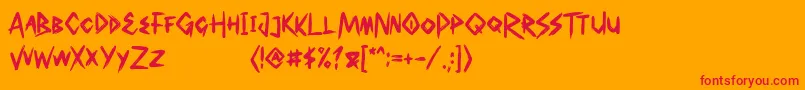 Southen Font – Red Fonts on Orange Background