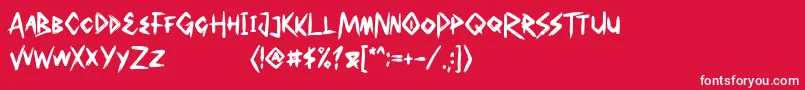 Southen Font – White Fonts on Red Background