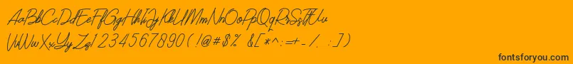 SOUTHERN JAVANICA FREE-Schriftart – Schwarze Schriften auf orangefarbenem Hintergrund