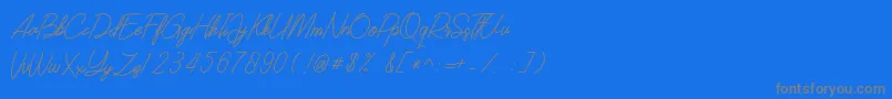 SOUTHERN JAVANICA FREE-Schriftart – Graue Schriften auf blauem Hintergrund