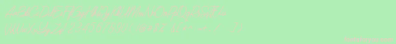 SOUTHERN JAVANICA FREE-Schriftart – Rosa Schriften auf grünem Hintergrund