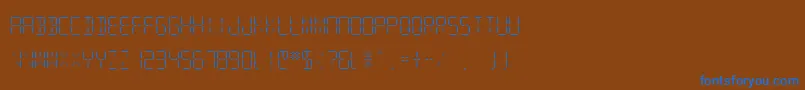 SfDigitalReadoutLight Font – Blue Fonts on Brown Background