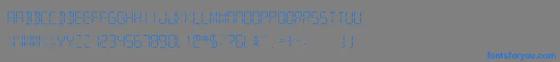 SfDigitalReadoutLight Font – Blue Fonts on Gray Background