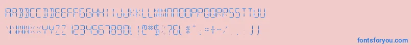 フォントSfDigitalReadoutLight – ピンクの背景に青い文字