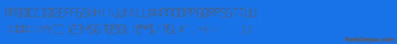 Weitere Informationen zur SfDigitalReadoutLight-Schriftart SfDigitalReadoutLight-Schriftart – Braune Schriften auf blauem Hintergrund