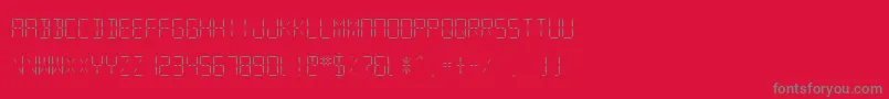 SfDigitalReadoutLight Font – Gray Fonts on Red Background
