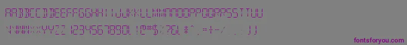Шрифт SfDigitalReadoutLight – фиолетовые шрифты на сером фоне