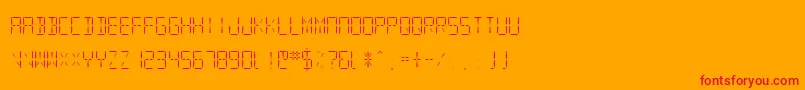 fuente SfDigitalReadoutLight – Fuentes Rojas Sobre Fondo Naranja