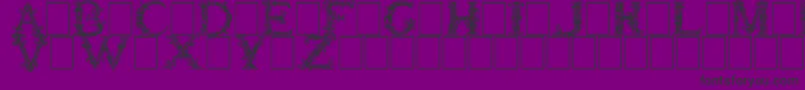 BurgoyneInitials-Schriftart – Schwarze Schriften auf violettem Hintergrund